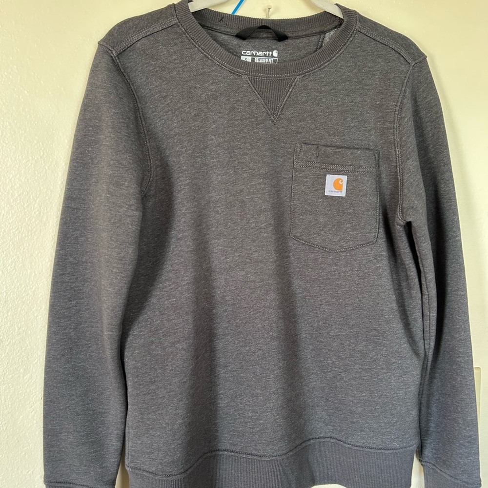 Carhartt - Women’s SIZE Small (4-6) Charcoal Gray Relaxed Fit Sweatshirt